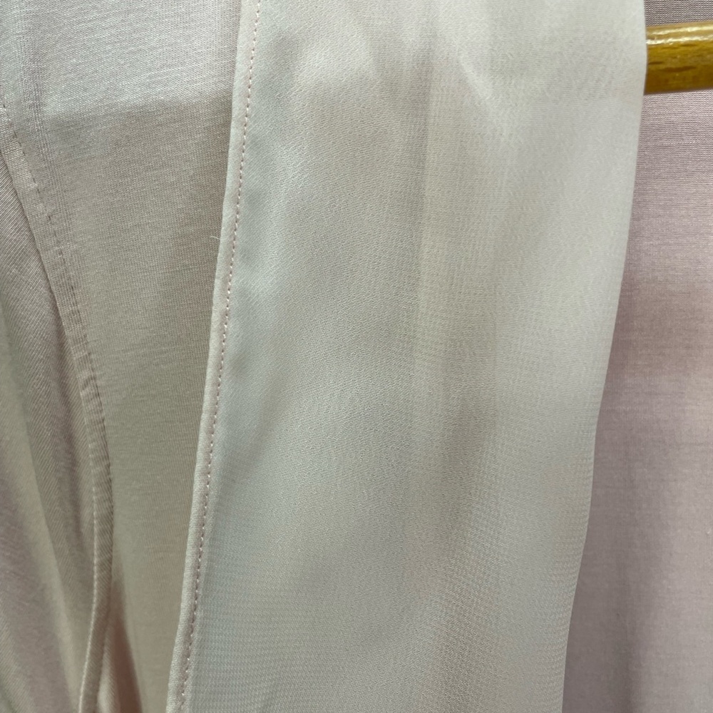 Lauren Ralph Lauren Womens Cardigan PL Petite Large Pink Open Front Chiffon Trim - Picture 3 of 10